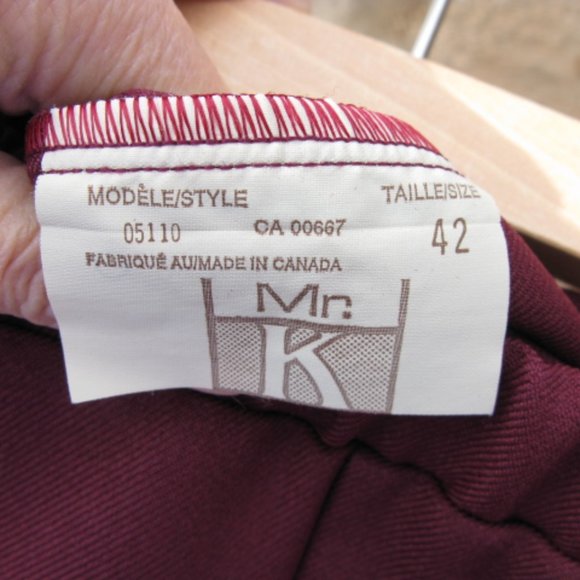 Burgundy Size XL Women's Pants - Picture 3 of 3